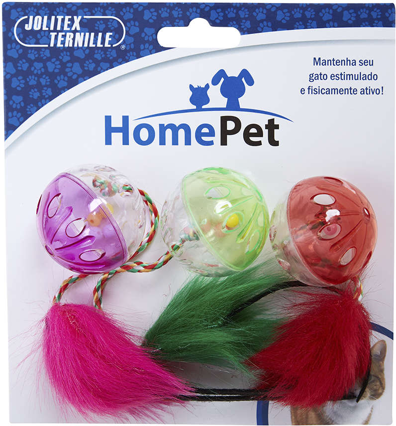 Brinquedo Home Pet Kit com Bolas 3 Bolinhas - Tam. Único