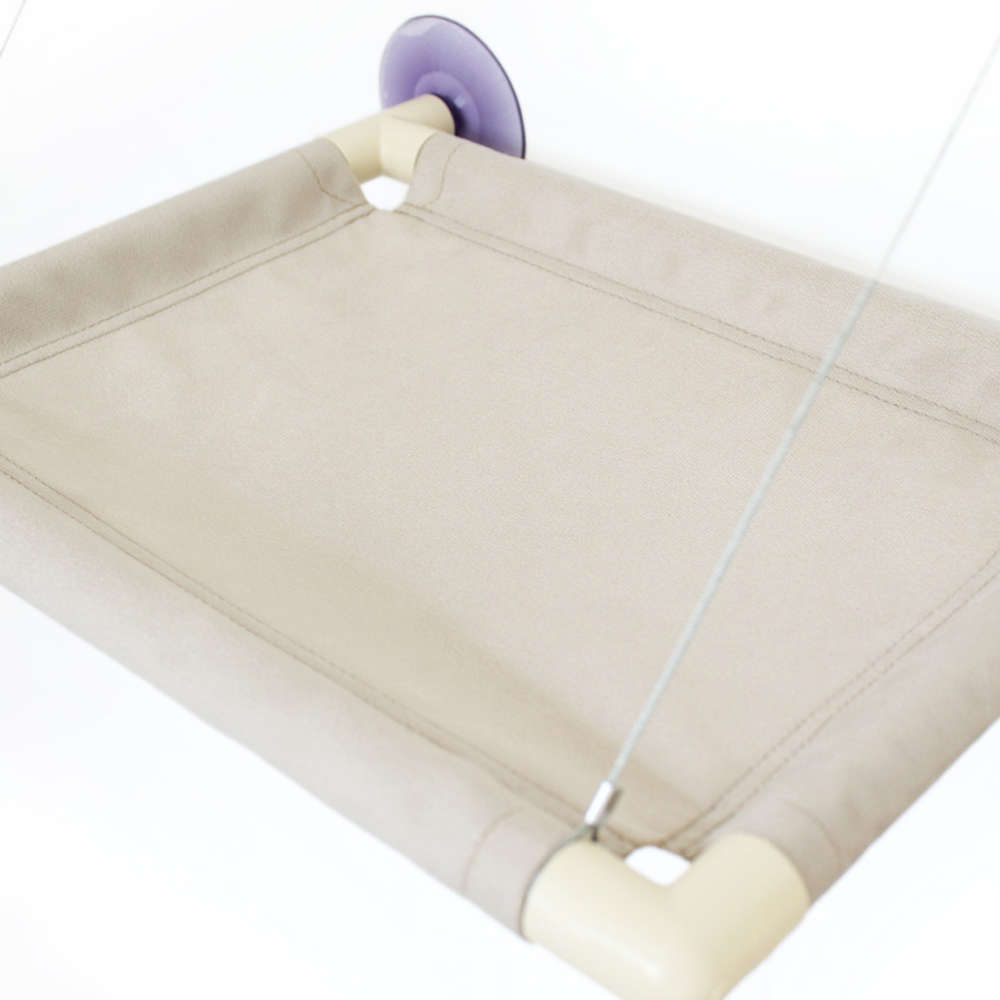 Cama de Janela Gatton Catbed Suede Marfim para Gatos - King