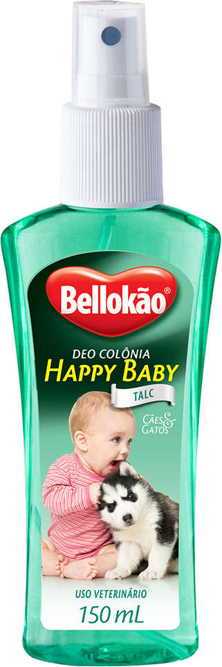 Deo Colônia Bellokão Happy Baby Filhote Cães e Gatos -150 mL