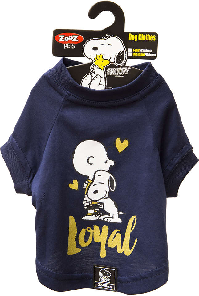 Camiseta Zooz Pets Charlie Snoopy Loyal Azul Marinho - Tam. G