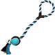 Mordedor em Corda de Algodão Pet&Go PlayGoo com Bola Azul/Preto