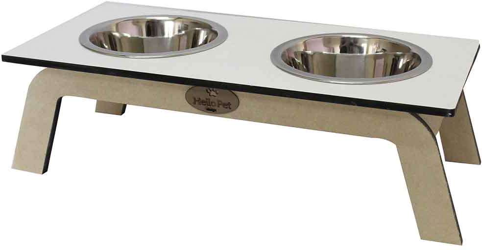 Comedouro Hello Pet Bahamas Branco - Tam. G