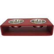 Comedouro Hello Pet Modern Duplo Vermelho - Tam. G