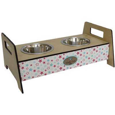 Comedouro Hello Pet Stars Duplo Menta