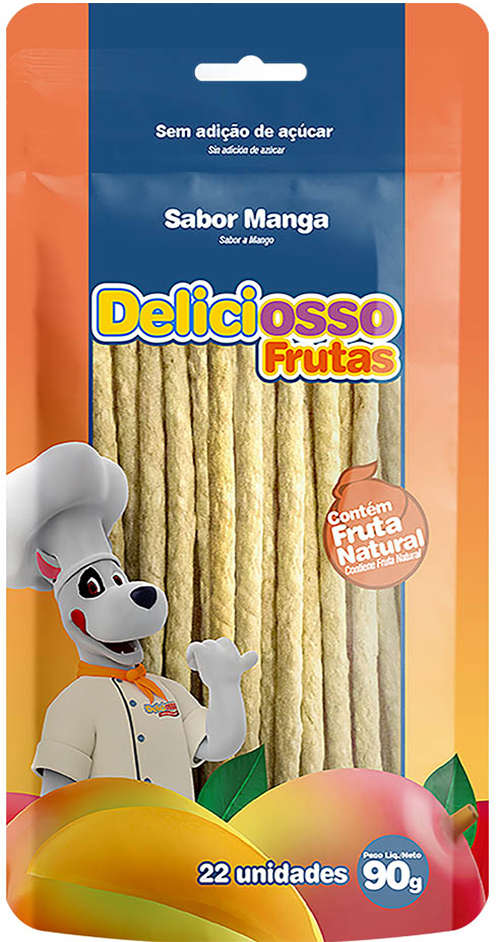 Ossinho XisDog Deliciosso para Cães Adultos Sabor Manga - 90g