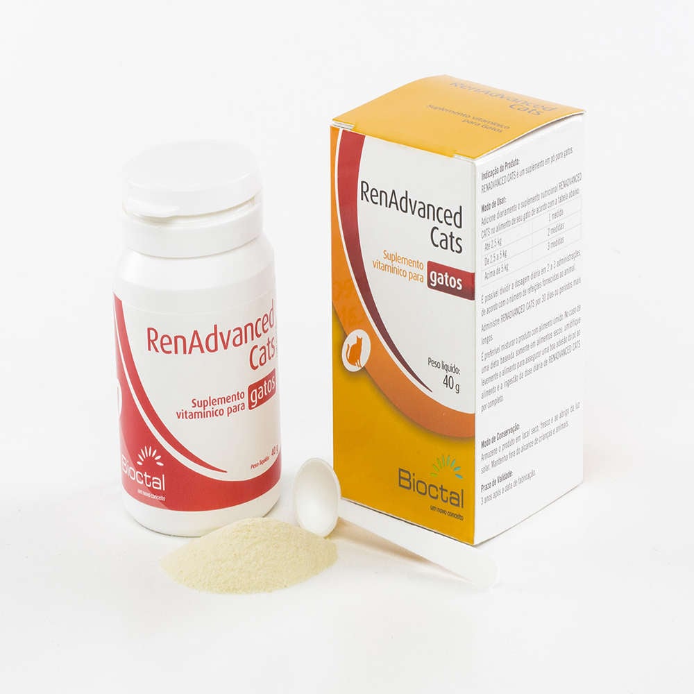 Suplemento Vitamínico Candioli RenAdvanced Cats Tratamento Renal - 40 g