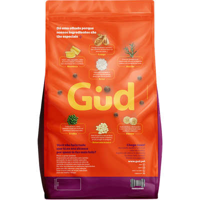 Ração Güd Adulto Porte Pequeno Sabor Frango com Arroz Ervilha e Mandioca - 1 Kg

