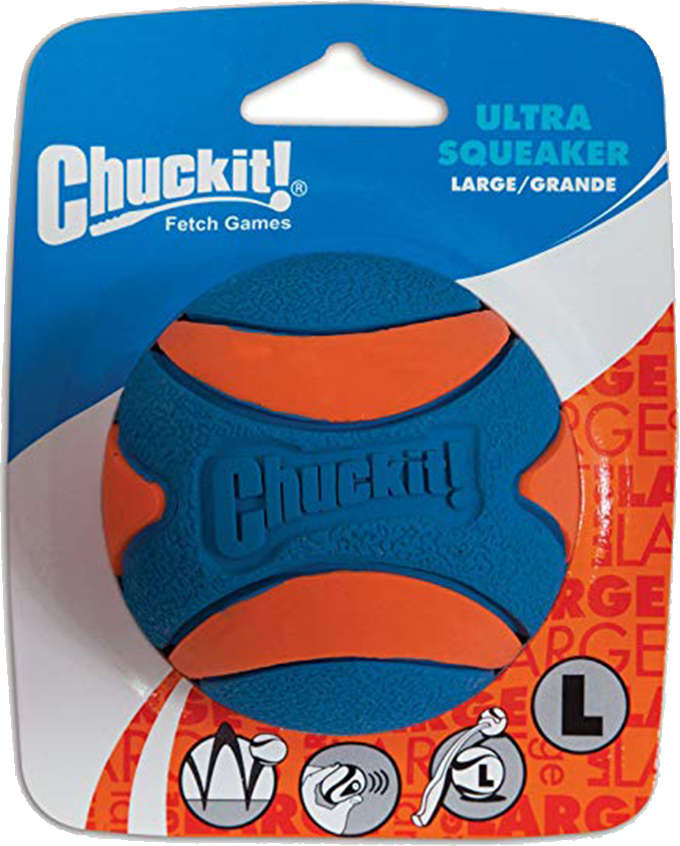 Brinquedo Chuckit Bola Ultra Squeaker Apito 1 Unidade - Tam. G