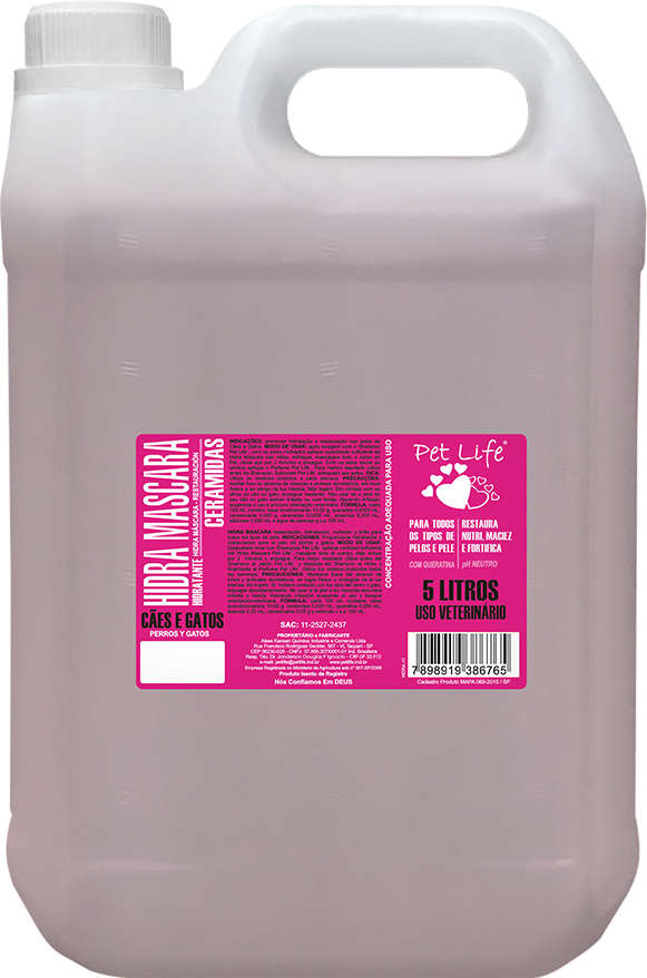 Máscara de Hidratação Hidra Pet Life para Cães e Gatos - 5 Litros