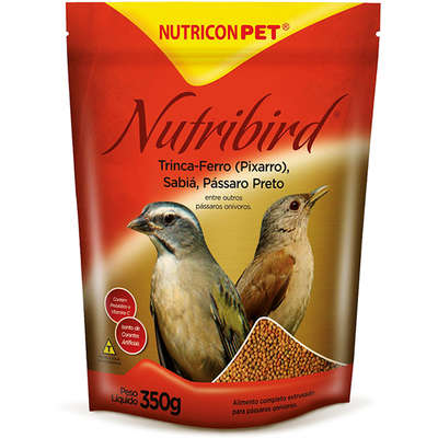 Ração Nutricon Nutribird Premium para Pixarro Sabia e Passaro Preto - 350 g