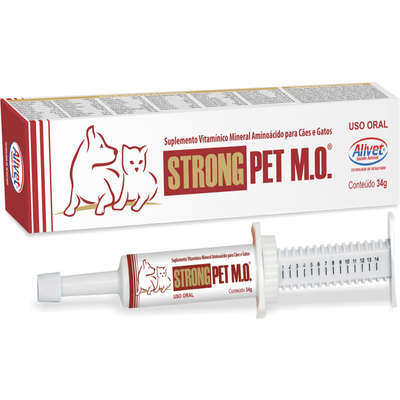 Suplemento Alivet Strong Pet M.O. para Cães e Gatos - 34 g

