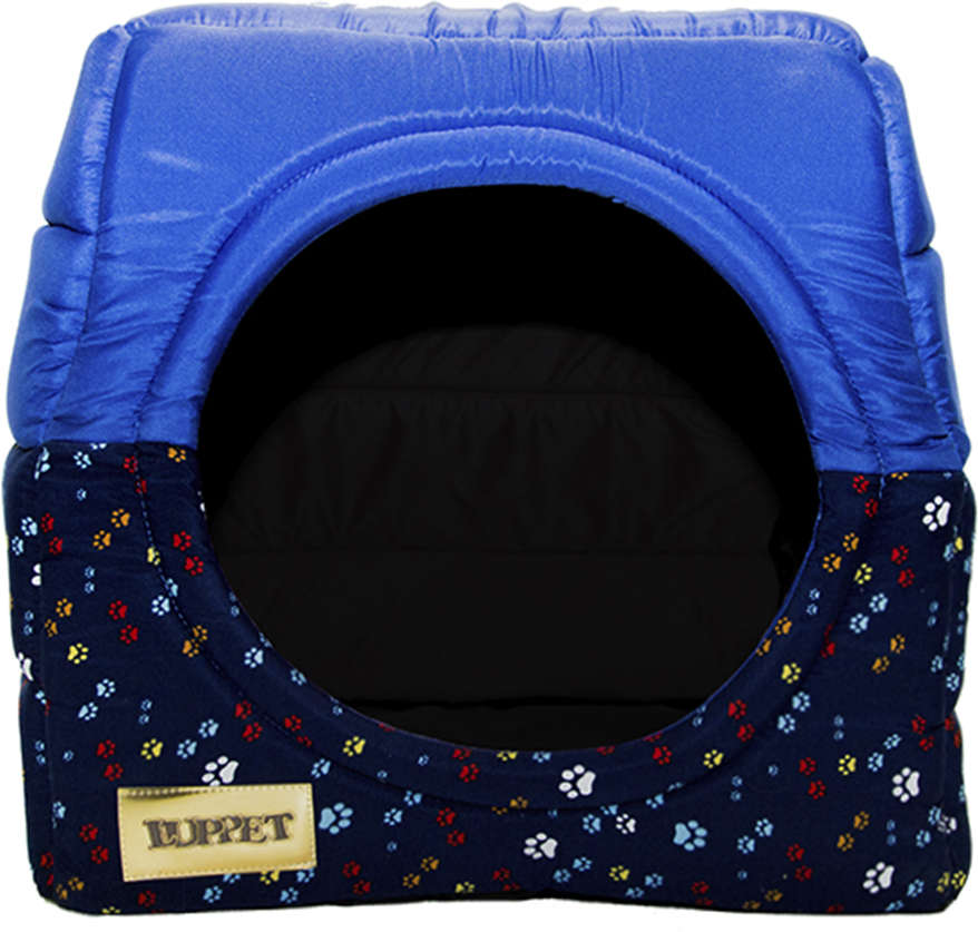 Cama Luppet Conforto Iglu 2 em 1 Patinhas Azul - Tam. M