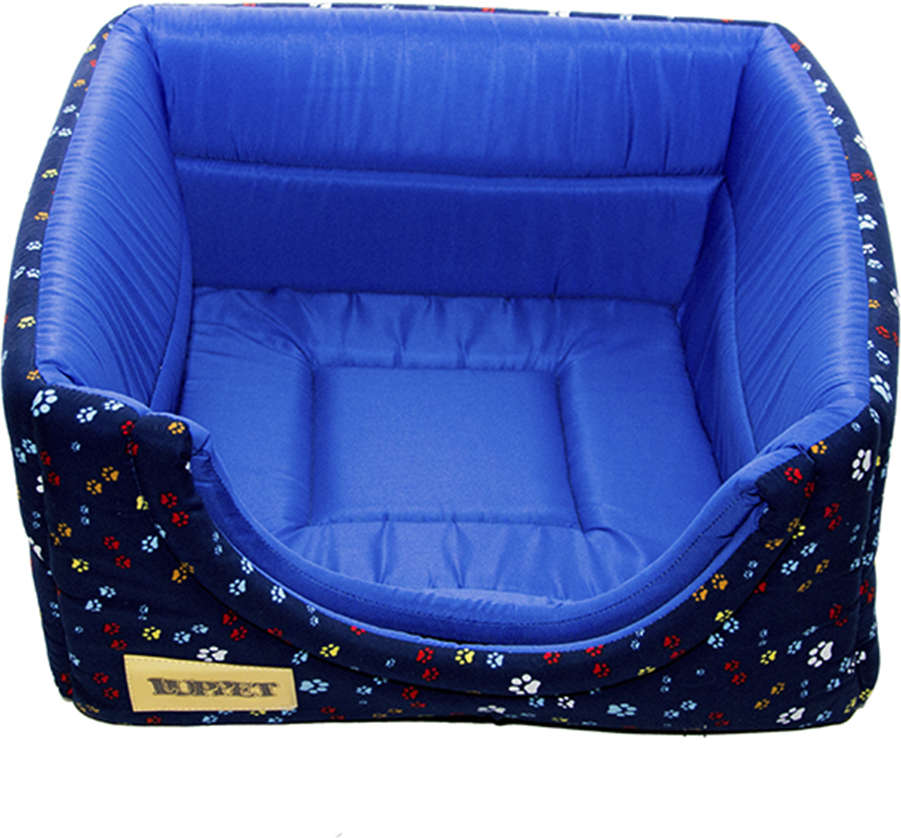 Cama Luppet Conforto Iglu 2 em 1 Patinhas Azul - Tam. M