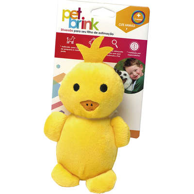 Brinquedo Pelúcia Pet Brink Cute Animals Pintinho para Cães - Tam. P