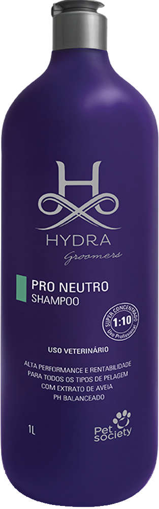 Shampoo Pet Society Hydra Groomers PRO Neutro para Cães e Gatos - 1 Litro