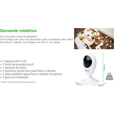 Câmera de Segurança Intelbras iC3 Branca