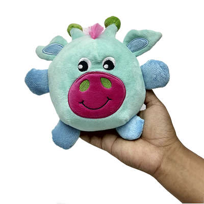 Brinquedo Akio Pelúcia com Squeaker Girafa Azul