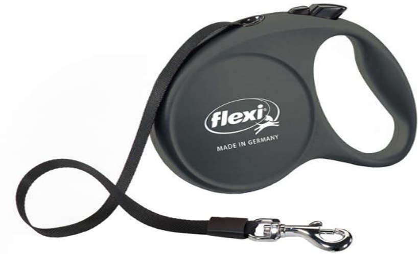 Guia Retrátil Flexi Fun Fita Preta - Tam. PP