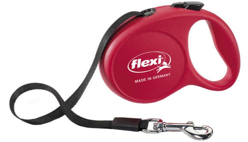 Guia Retrátil Flexi Fun Fita Vermelha - Tam. P