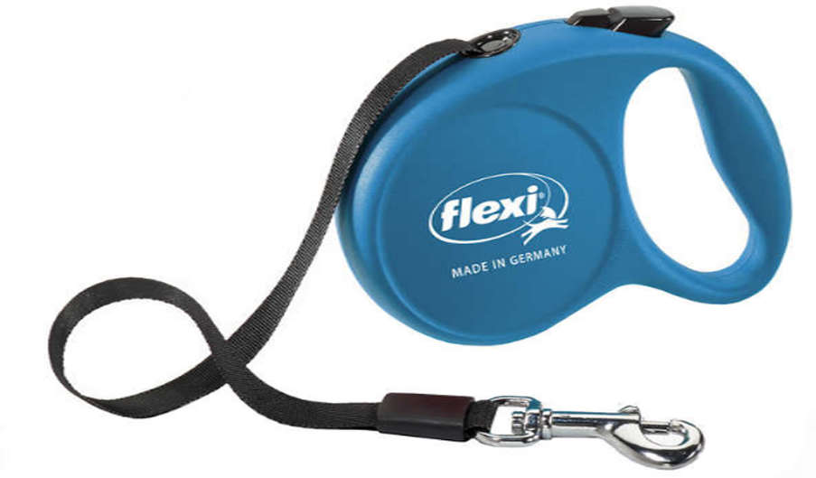 Guia Retrátil Flexi Fun Fita Azul - Tam. PP