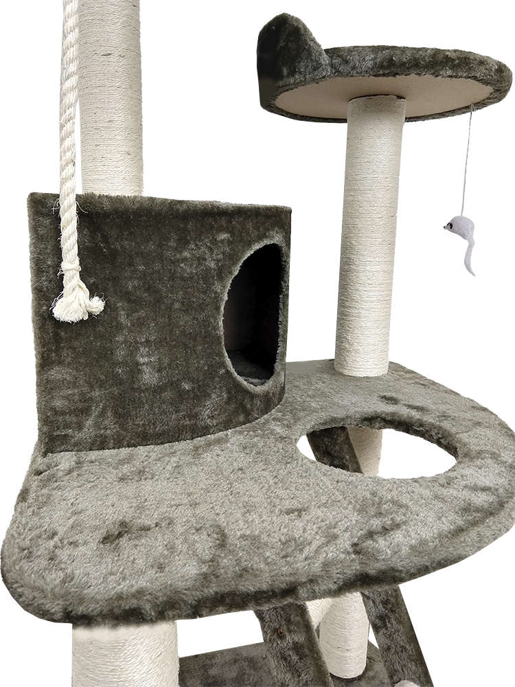 Brinquedo Arranhador The Pets Brasil Cinza Mansão 03 Andares - Tam. Único