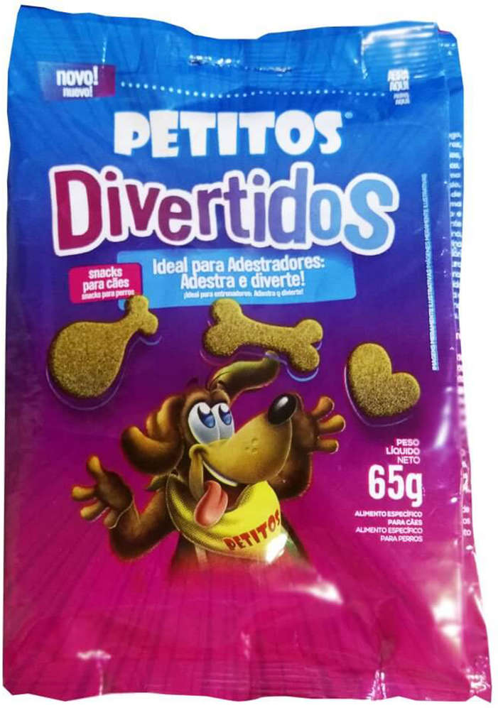 Petisco Petitos para Cães Adultos Sabor Banana e Carne - 65g