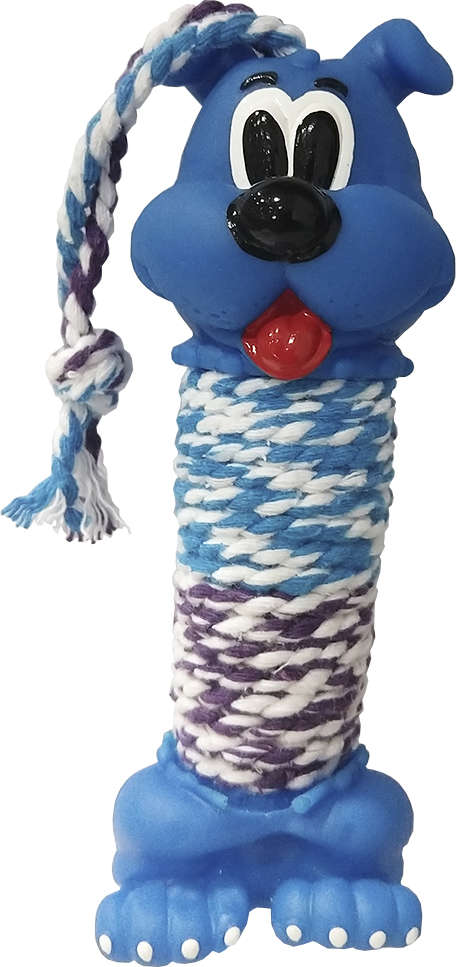 Brinquedo de Vinil LCM Cachorro com Corda - Azul