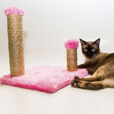 Brinquedo Luppet Conforto Arranhador Quadrado Rosa