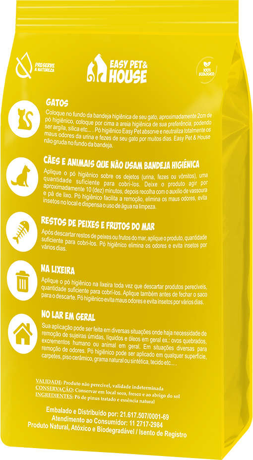 Pó Higiênico Easy Pet & House Camomila - 1Kg