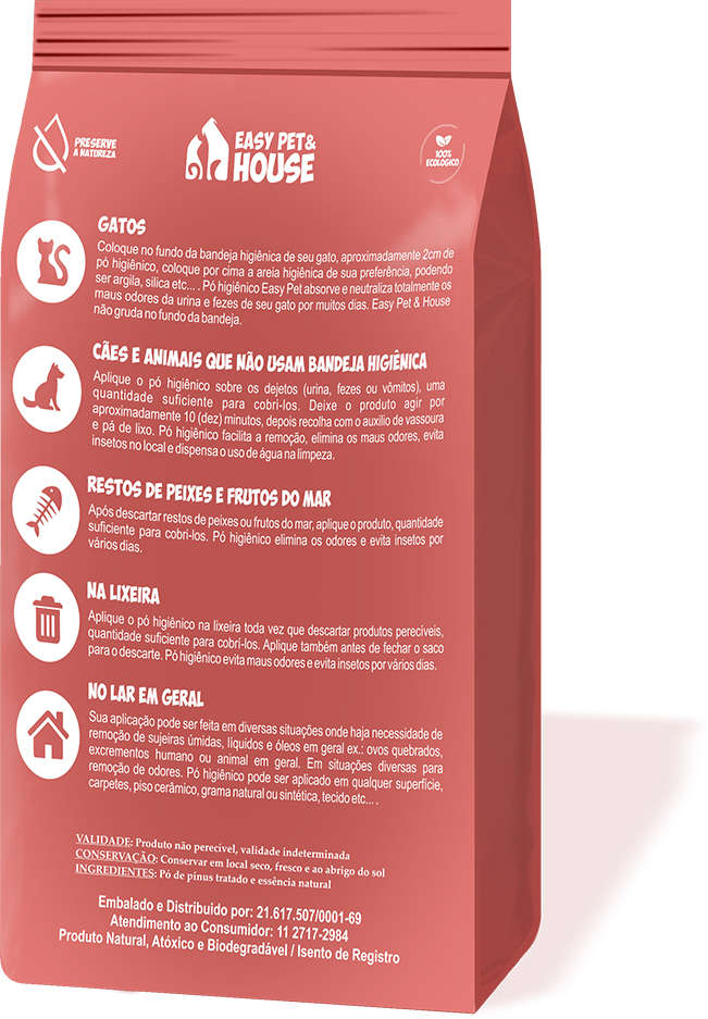 Pó Higiênico Easy Pet & House Floral - 1Kg