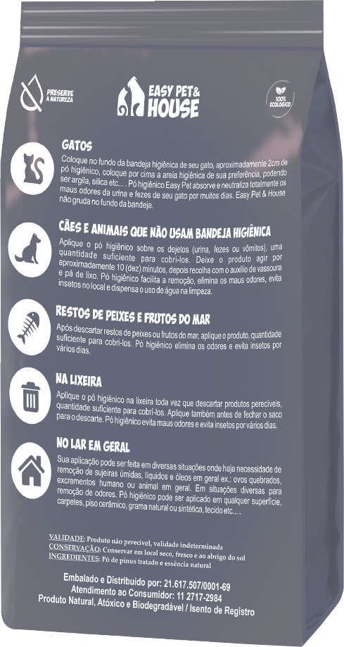 Pó Higiênico Easy Pet & House Lavanda - 1Kg