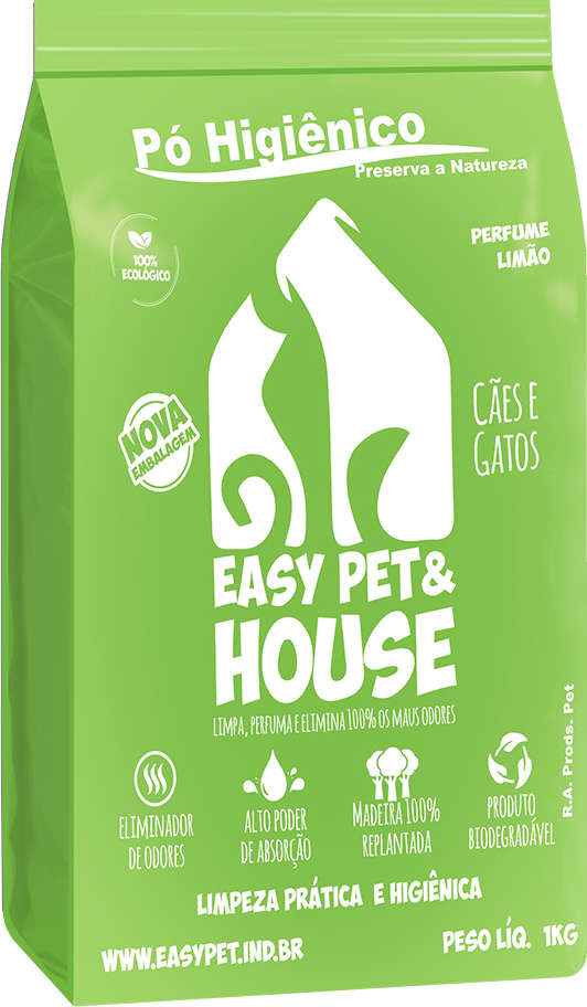 Pó Higiênico Easy Pet & House Limão - 1Kg