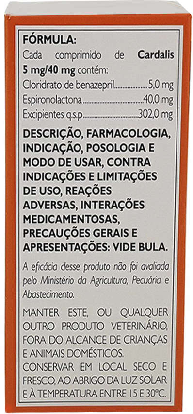 Cardalis Ceva 30 Comprimidos - 5mg/40mg Cães de 11 a 20Kg