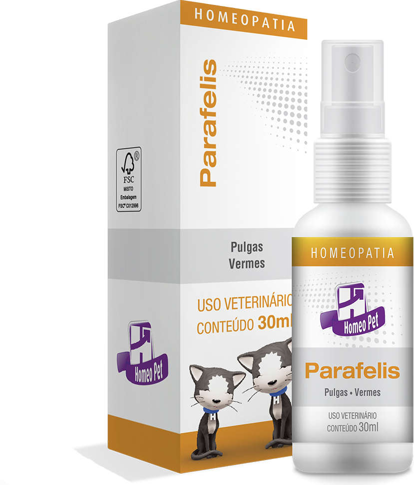 Sistema de Terapia Homeopet Antiparasitário para Gatos Parafelis - 30 mL