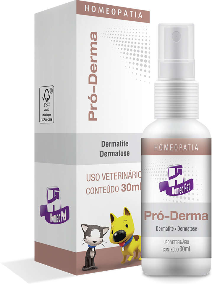 Sistema de Terapia Homeopet Alergias de Pele Pró-Derma - 30 mL