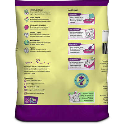 Granulado Sanitário Pet & Mania PIPIPOOP para Gatos - 4 Kg