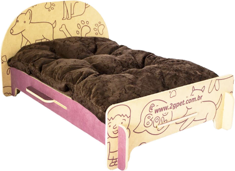Cama com Cabeceira 2G Acessórios Pet - Vinho