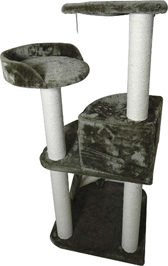 Brinquedo Arranhador The Pets Brasil Cinza Mansão 03 Andares - Tam. Único