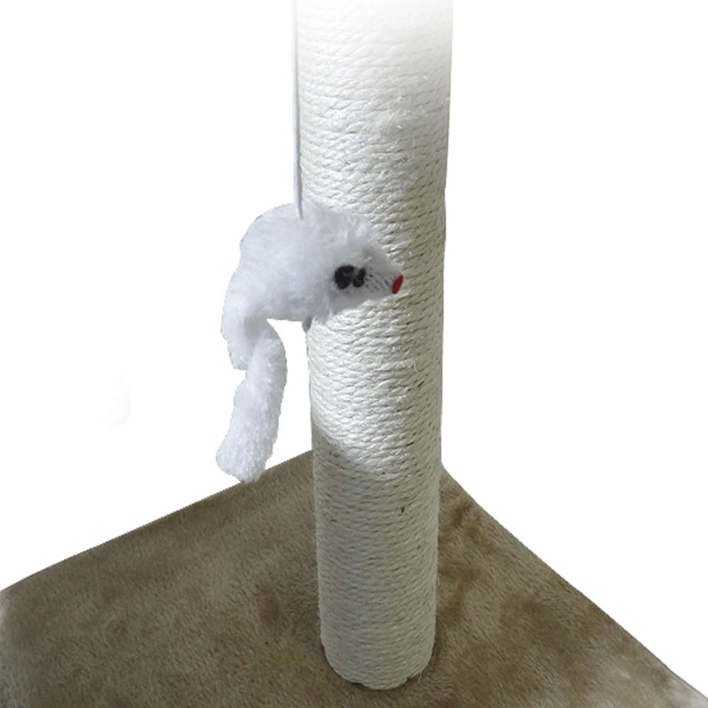 Brinquedo Arranhador The Pets Brasil 02 Bases Suspensas e Caixa - Bege
