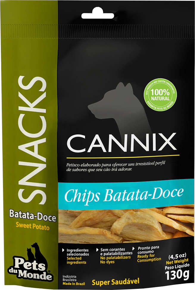 Snack Cannix Super Premium para Cães Sabor Batata Doce - 130g