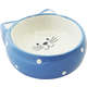 Comedouro Porcelana Power Pets Face Cat Azul Fundo A022bC20C99