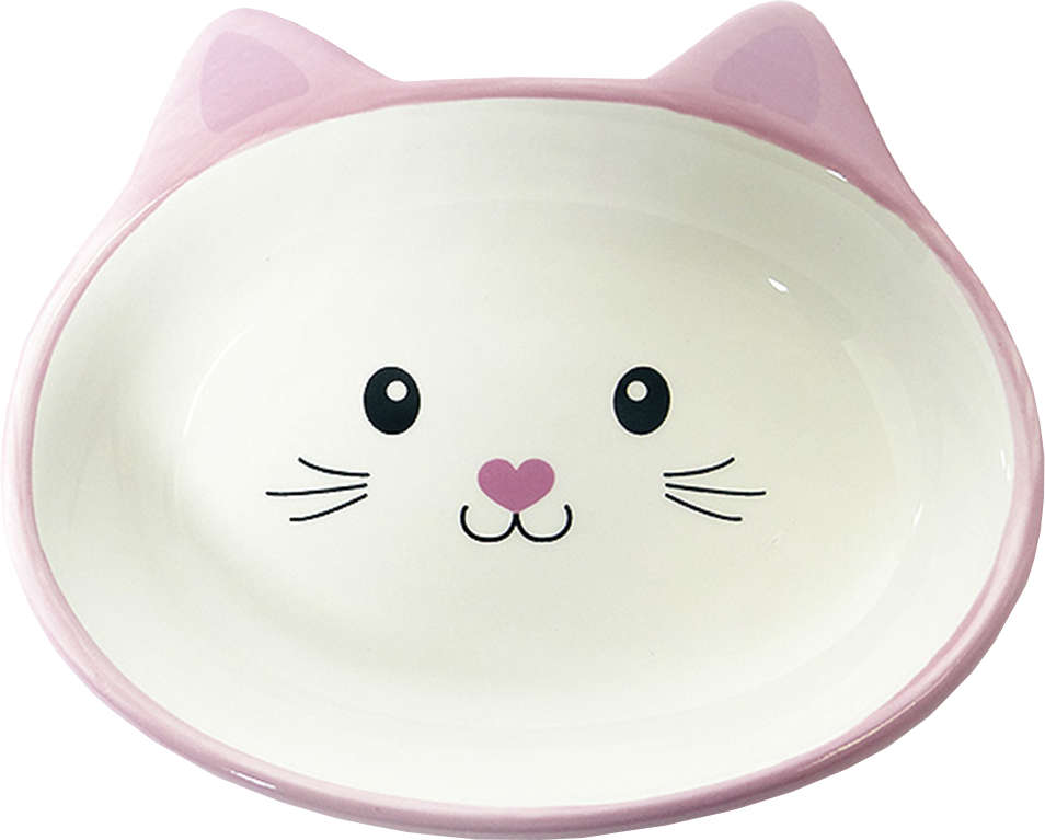 Comedouro Porcelana The Pets Face Cat Rosa Raso - 200 mL