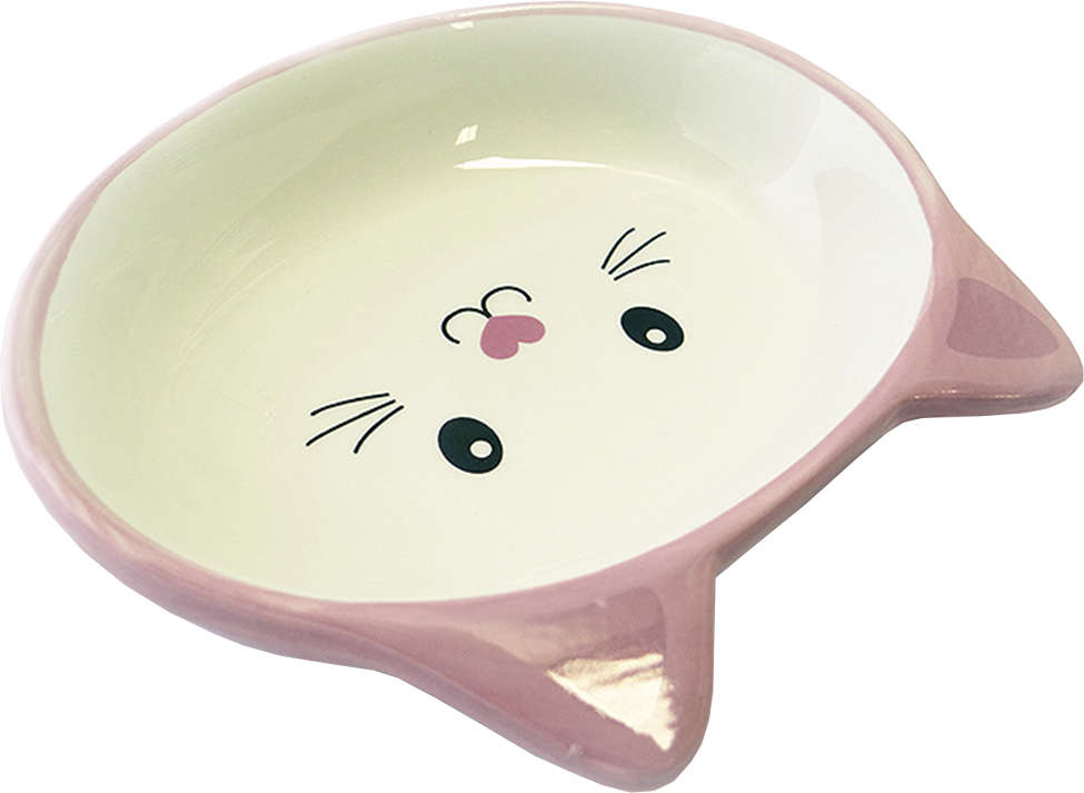 Comedouro Porcelana The Pets Face Cat Rosa Raso - 200 mL
