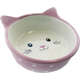 Comedouro Porcelana Power Pets Face Cat Rosa Fundo Hd16c411p