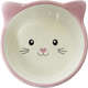 Comedouro Porcelana Power Pets Face Cat Rosa Fundo Hd16c411p