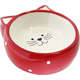 Comedouro Porcelana Power Pets Face Cat Vermelho A022r
