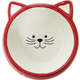 Comedouro Porcelana Power Pets Face Cat Vermelho A022r