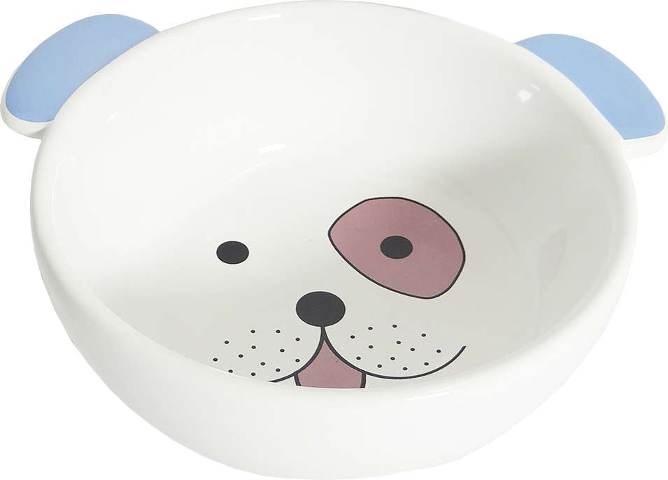 Comedouro Porcelana The Pets Face Dog Azul - 390 mL