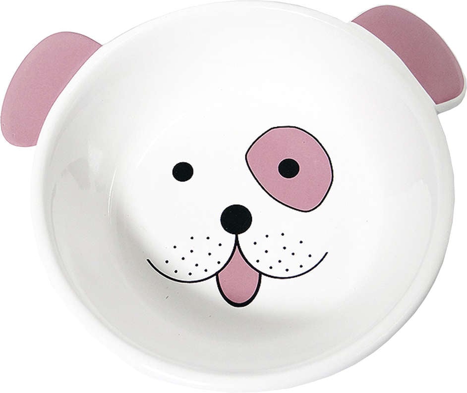 Comedouro Porcelana The Pets Face Dog Rosa - 390 mL