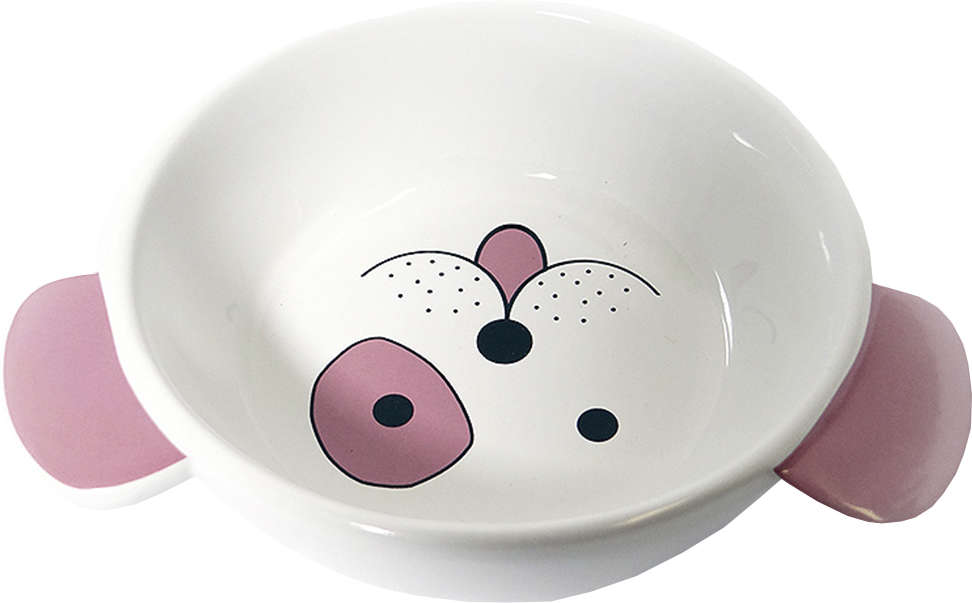 Comedouro Porcelana The Pets Face Dog Rosa - 390 mL